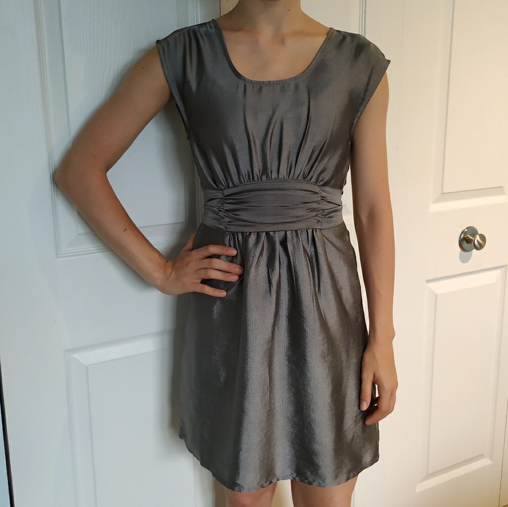 H&M silver tie-back dress